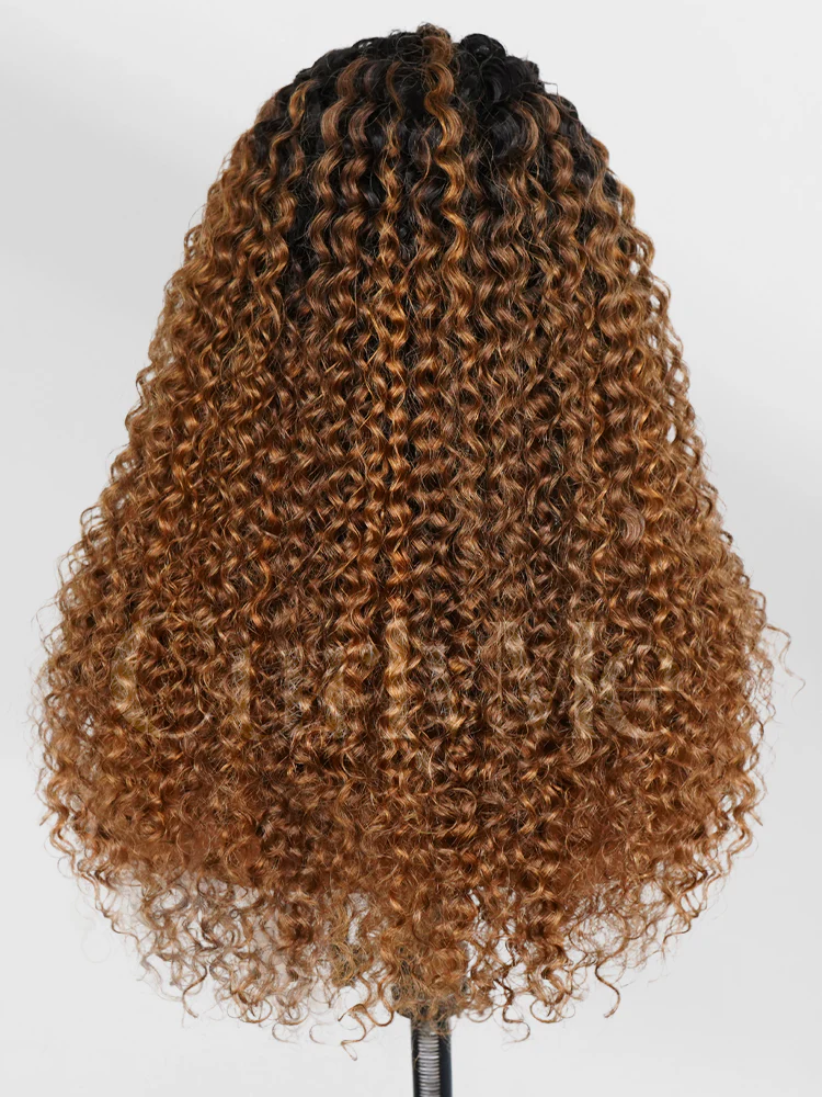 CurlyMe 3 IN 1 Blonde Water Wave Half Wig with Black Roots-Glueless & Beginner Friendly - Image 10