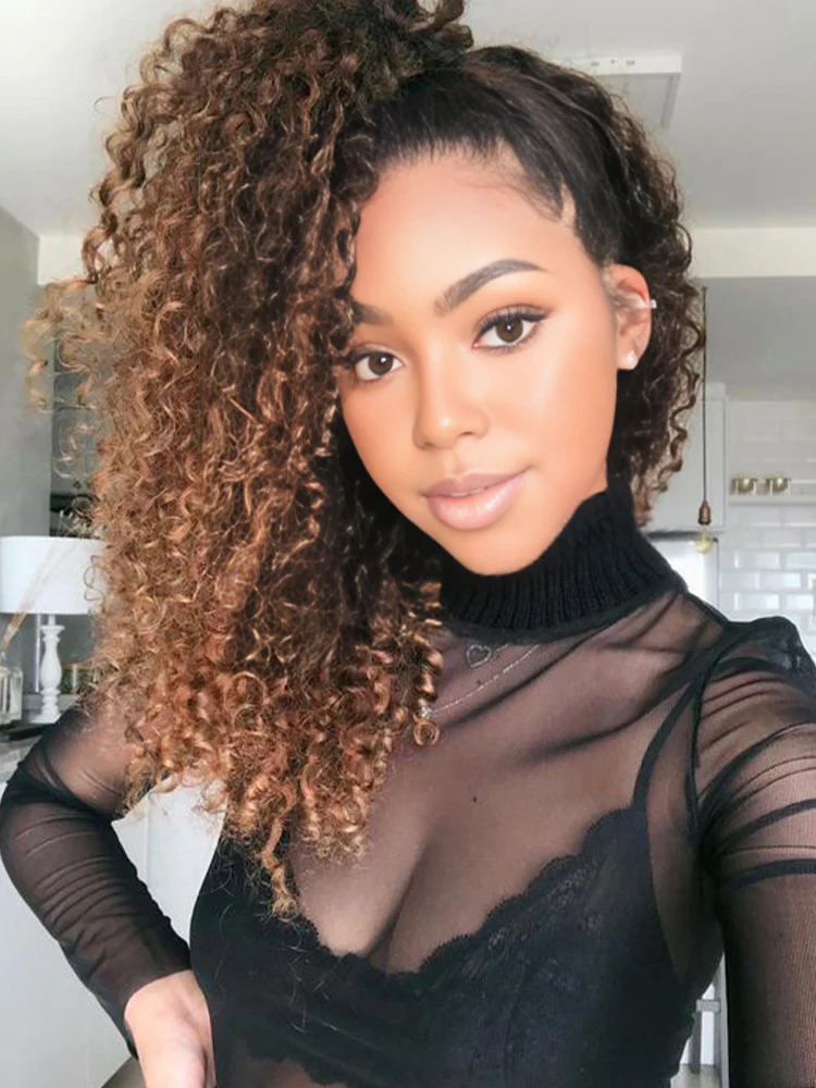 CurlyMe 3 IN 1 Blonde Water Wave Half Wig with Black Roots-Glueless & Beginner Friendly - Image 4