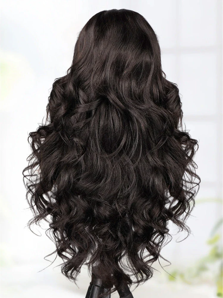 CurlyMe Pre-Styled Butterfly Cut Layered Yaki Straight Glueless Install Half Wig With Draw-string Beginner Friendly - Image 6