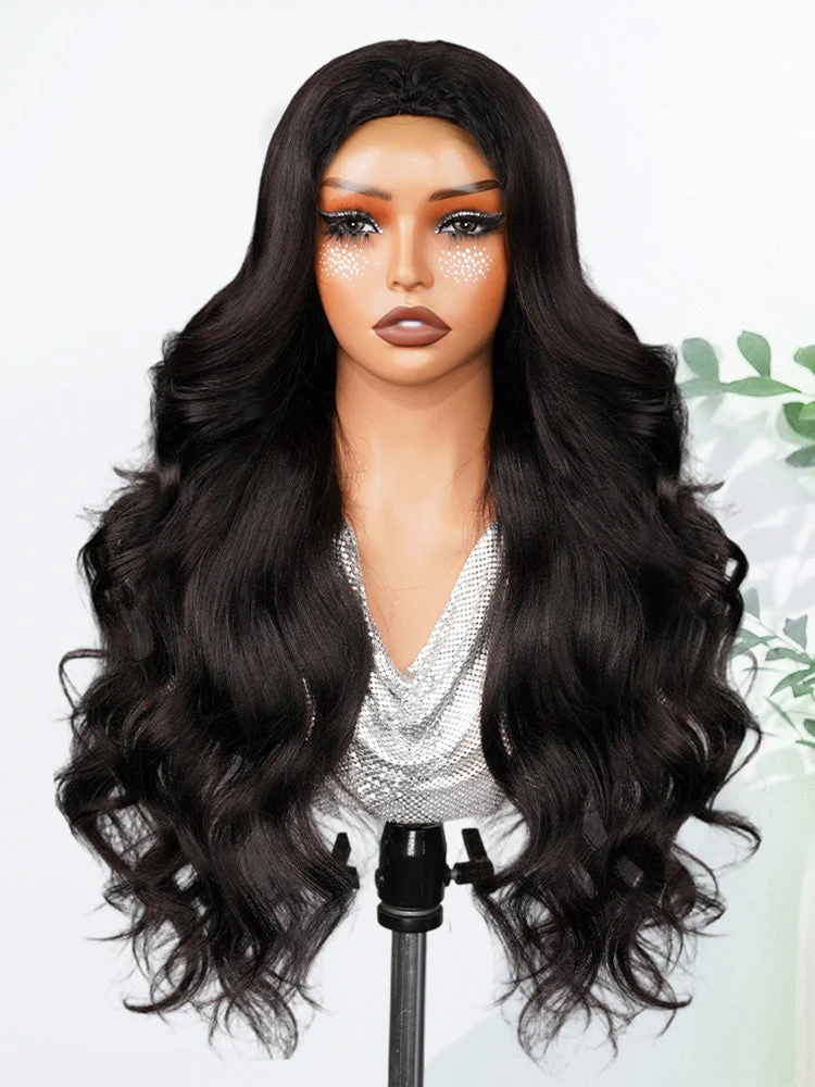 CurlyMe Pre-Styled Butterfly Cut Layered Yaki Straight Glueless Install Half Wig With Draw-string Beginner Friendly - Image 7