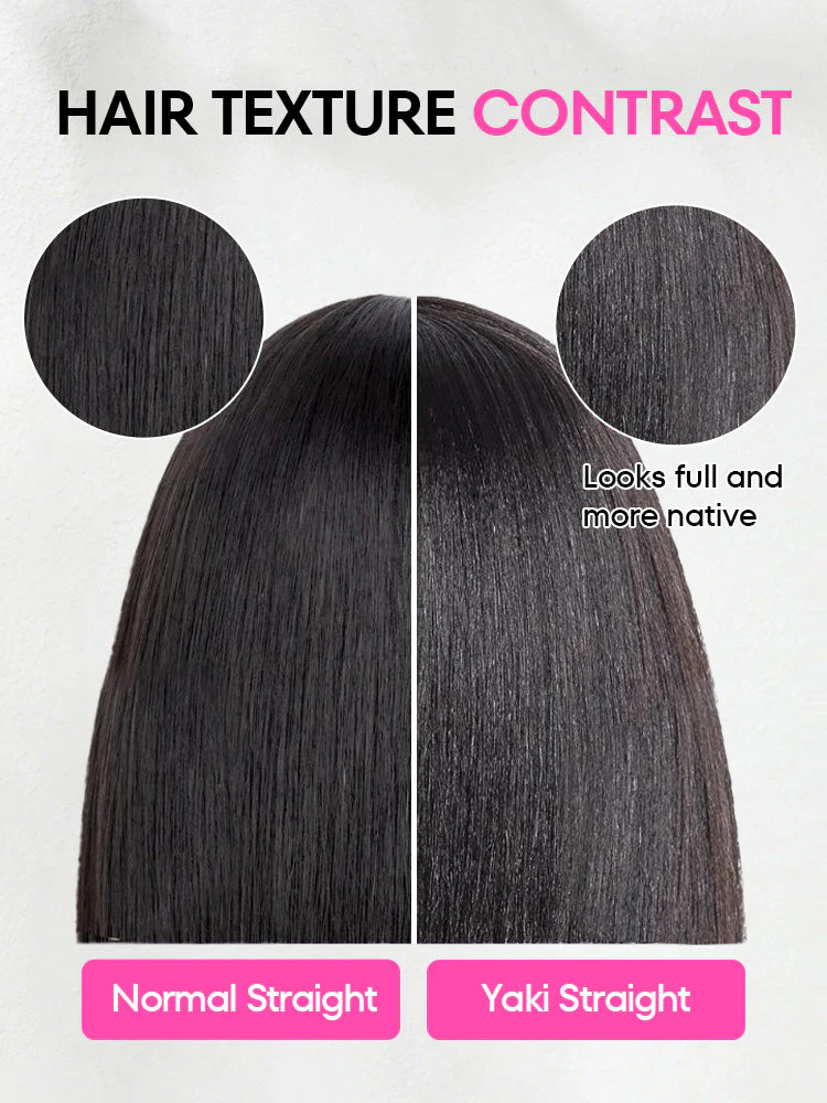 CurlyMe Pre-Styled Butterfly Cut Layered Yaki Straight Glueless Install Half Wig With Draw-string Beginner Friendly - Image 9