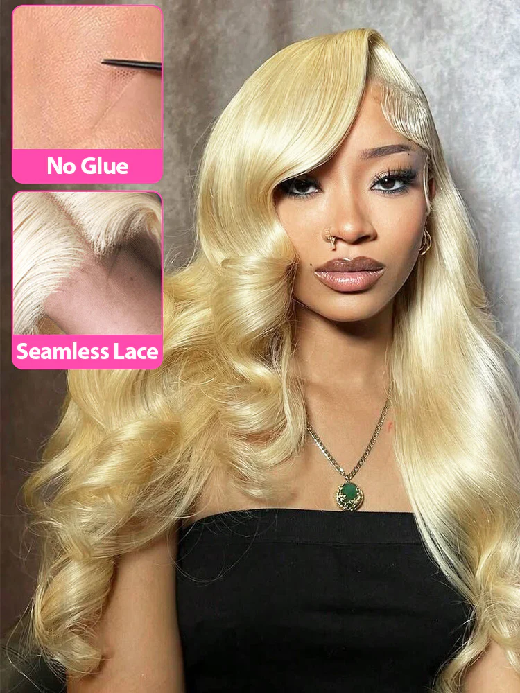 CurlyMe Pre-Plucked Wear Go Glueless Body Wave Hair 613 Blonde Pre-cut Lace - Image 3