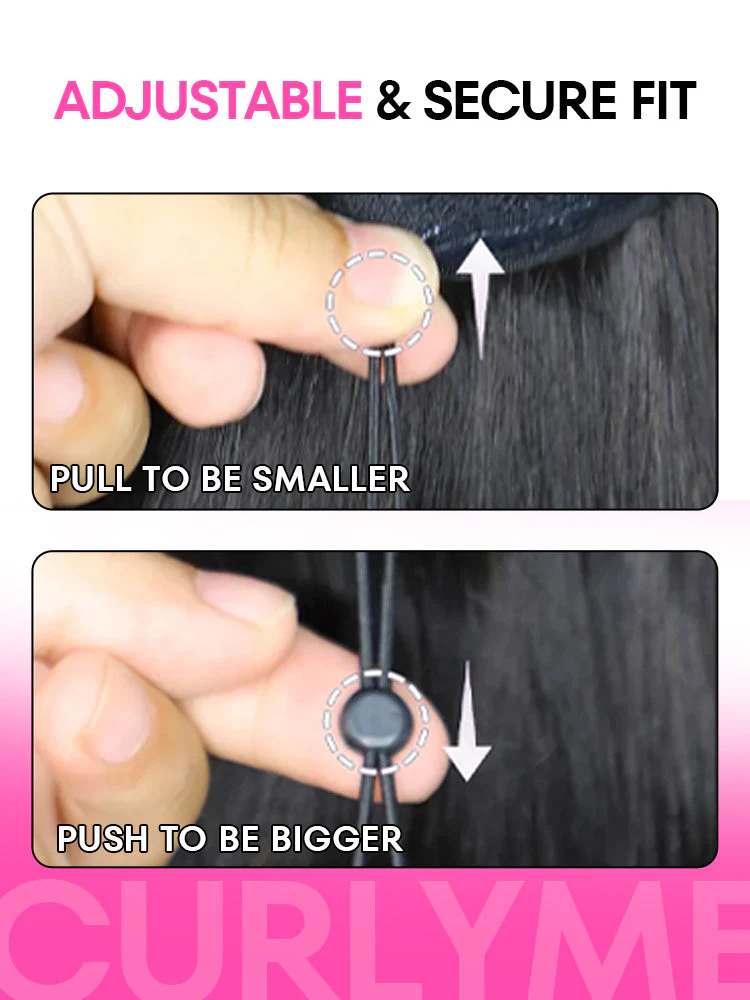 CurlyMe Mocha Mousse Color Yaki Straight  9x6 Tpart Wear Go Layered Cut Bob Glueless Wig Flexible Fit Draw-string - Image 8