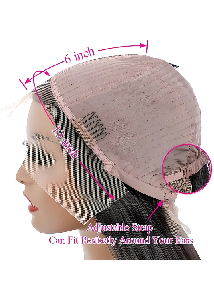 CurlyMe Water Wave Hair T part HD Lace Front Wigs Human Hair Natural Black - Image 6