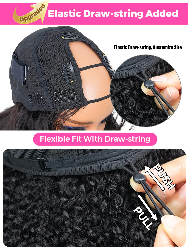 CurlyMe Loose Deep Wave Human Hair U part Wig Affordable Glueless No Lace Wig - Image 4
