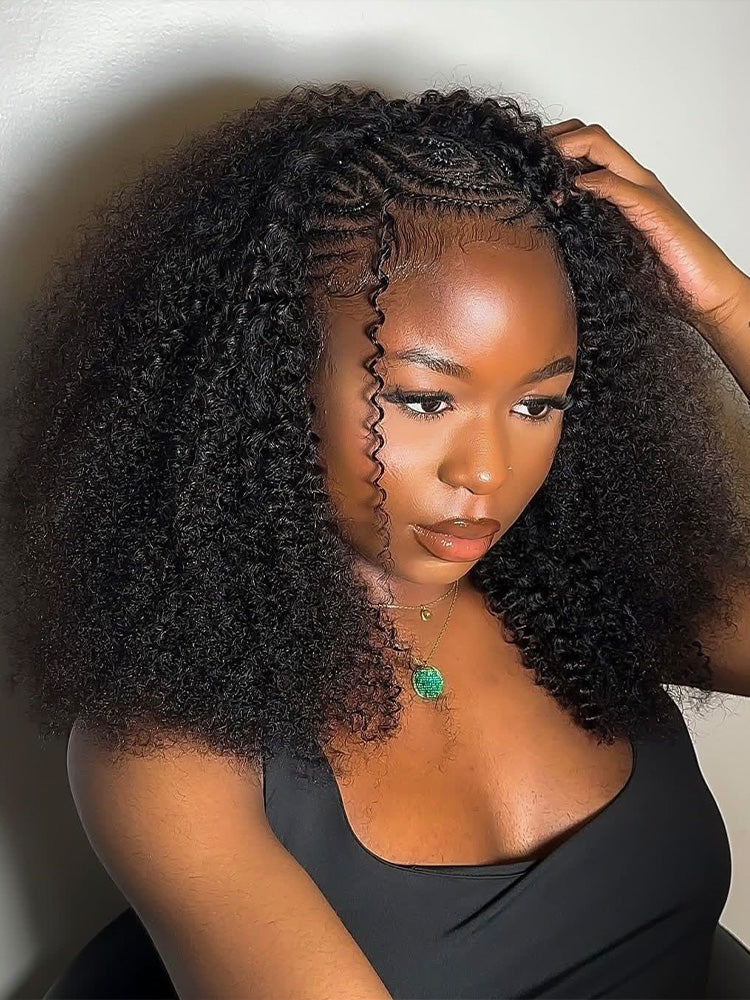 CurlyMe Afro Kinky Curly Pre-Separated Miracle Knots Feather Crochet Human Hair Extensions For Braids-Reusable & Knotlesss - Image 2