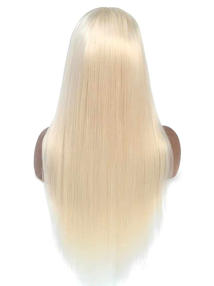 CurlyMe 613 Blonde Straight Hair 4x4 Lace Closure Wig Full Human Hair Wigs - Image 7