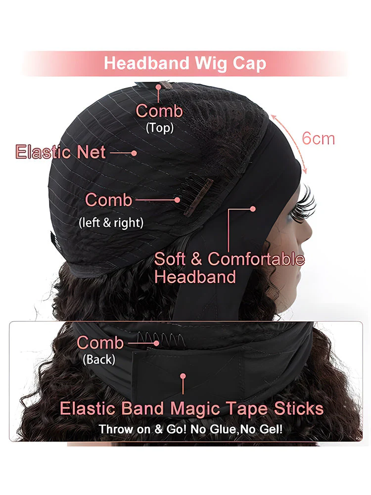 CurlyMe Throw And Go 99J Burgundy Color Kinky Curly Headband Wig Glueless No Lace - Image 7