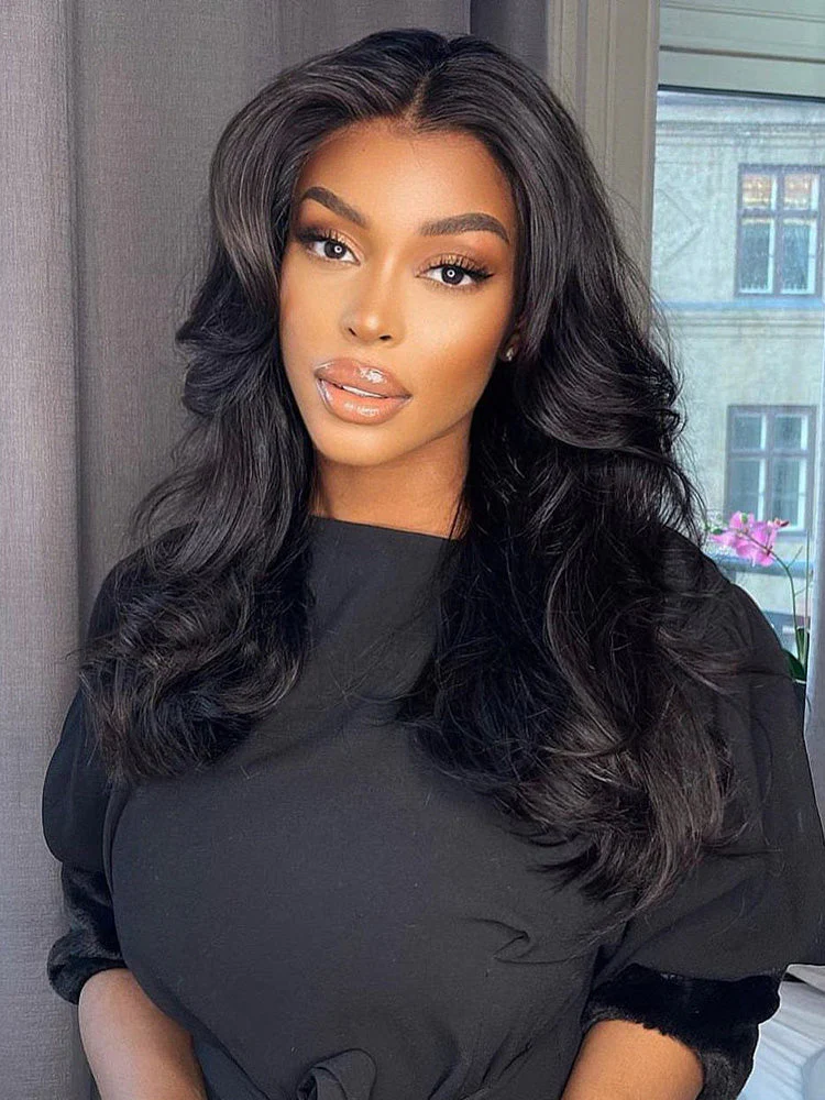 CurlyMe Pre-Bleached Layered Cut Body Wave 7x5 Pre-Cut HD Lace Wear Go Glueless Wigs - Image 8