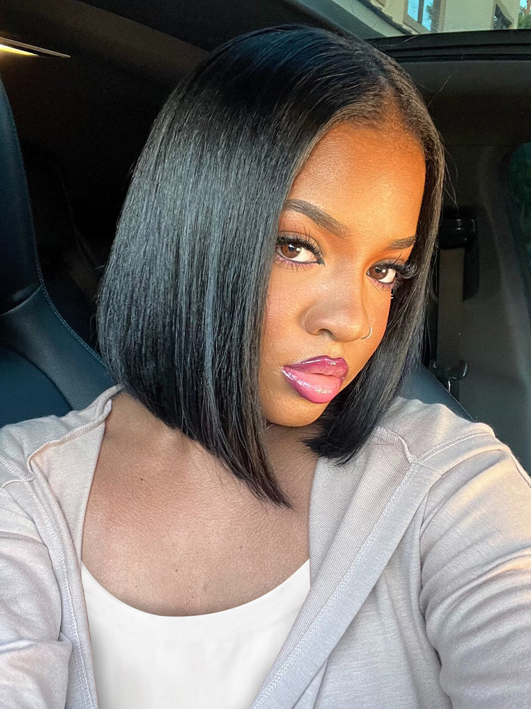 CurlyMe Pre-bleached Straight Hair Wear Go Glueless Wig 7x5 Pre-cut HD Lace Pre-plucked - Image 7