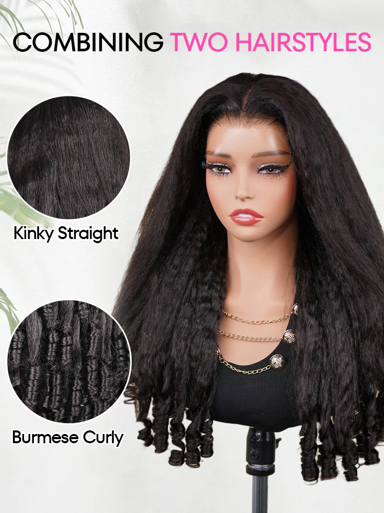 CurlyMe Bleached Knots 9x6 Kinky Straight Burmese Curly Wear Go Glueless Wig Pre-Cut HD Lace With Spiral Curly Ends - Image 5