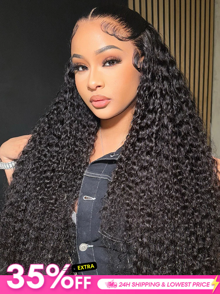 [Clearance Sale]CurlyMe Trendy Kinky Curly Human Hair 13x4 Lace Front  Wigs Cute Curls