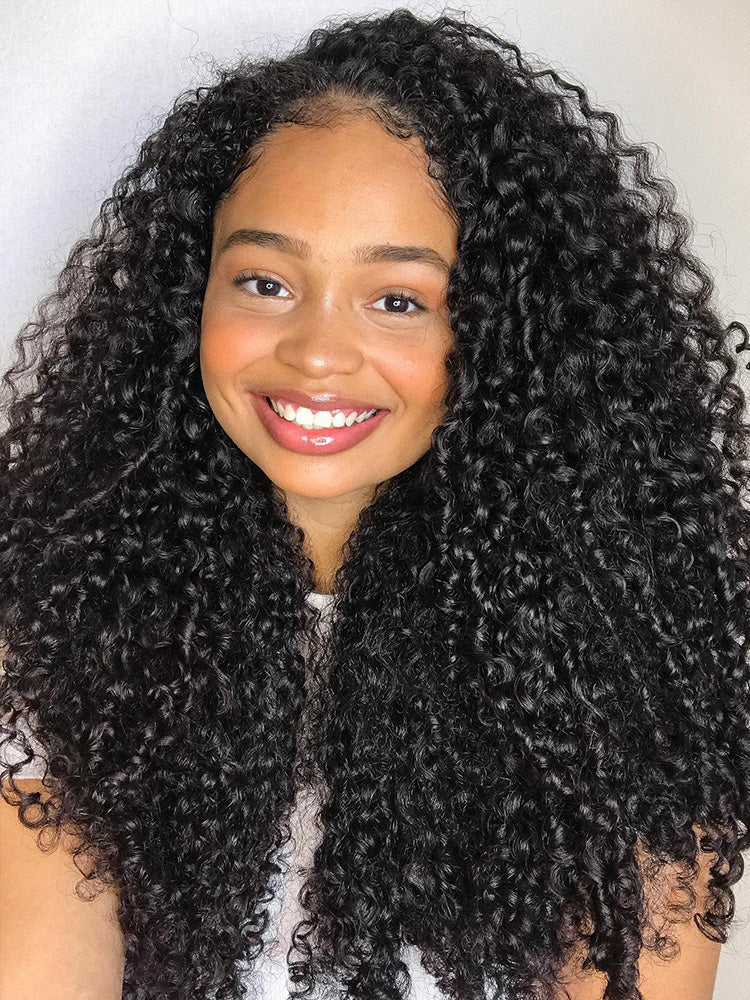 CurlyMe Pre-bleached Wear Go Glueless Wig 7x5 Pre-cut HD Lace Burmese Curly Human Hair - Image 3