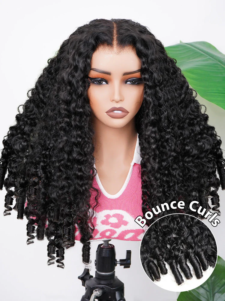 CurlyMe Pre-bleached Wear Go Glueless Wig 7x5 Pre-cut HD Lace Burmese Curly Human Hair - Image 6