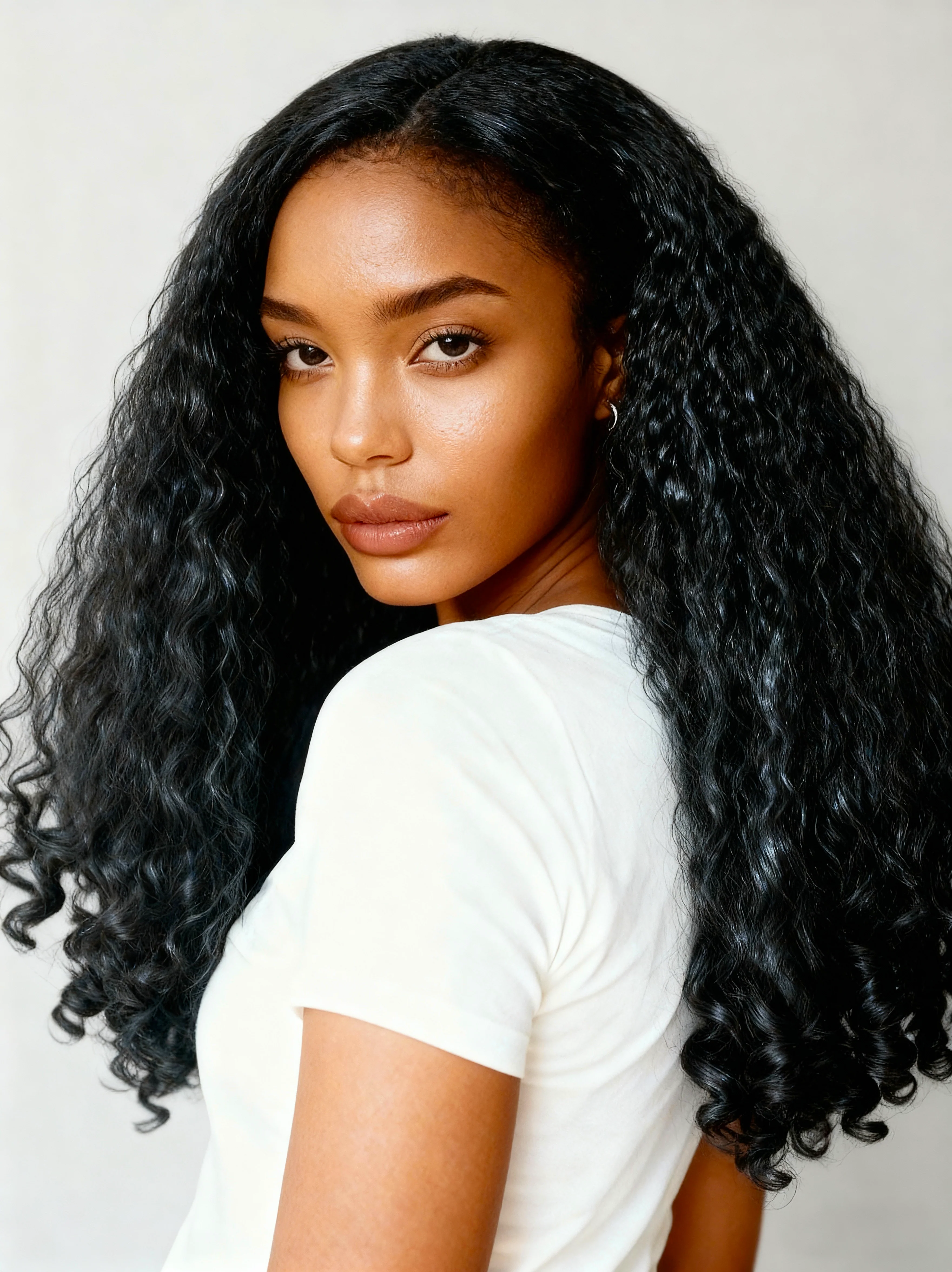 CurlyMe 3 In 1 Half Wig Kinky Straight Glueless Install Half Wig With Spiral Curly Ends - Image 2