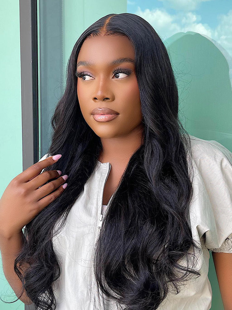 CurlyMe Wear Go Body Wave Human Hair Pre-cut HD Lace Glueless Wig Pre-plucked - Image 3