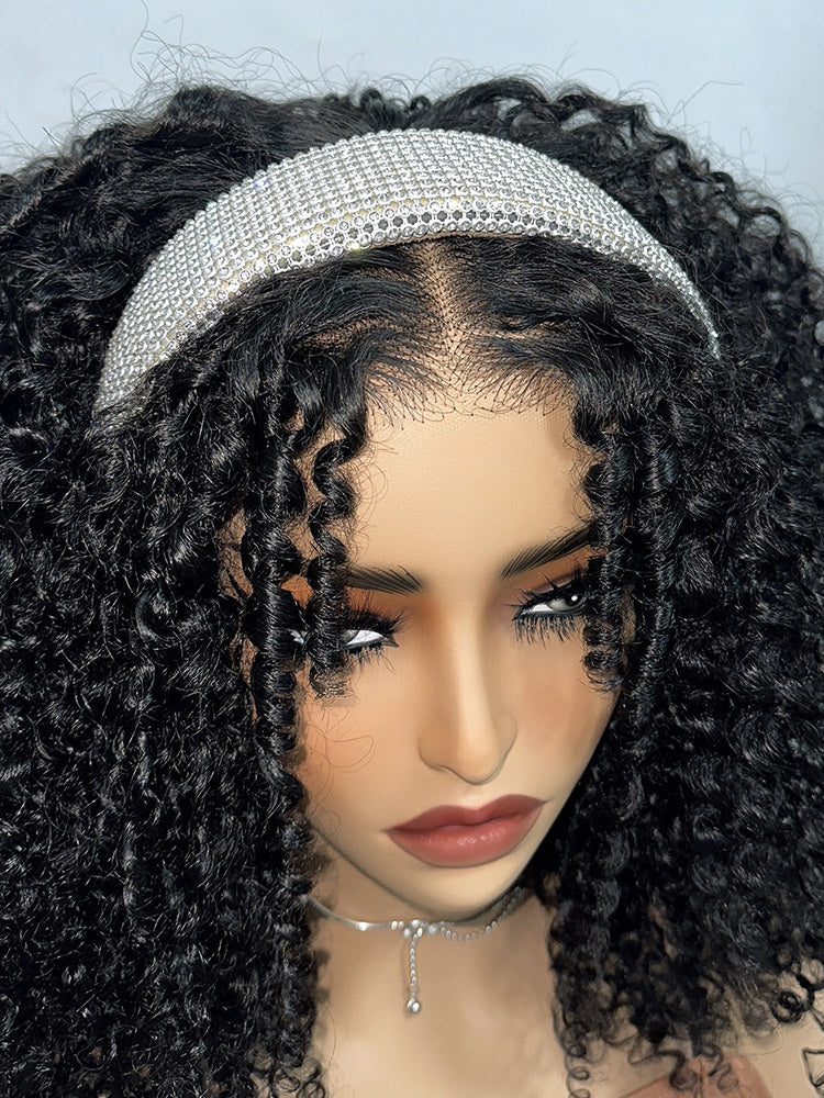 CurlyMe Pre-style Finger Coily 280% Thick Curls Wear Go Glueless Wig 6x4 Pre-cut HD Lace Wig Pre-plucked - Image 7