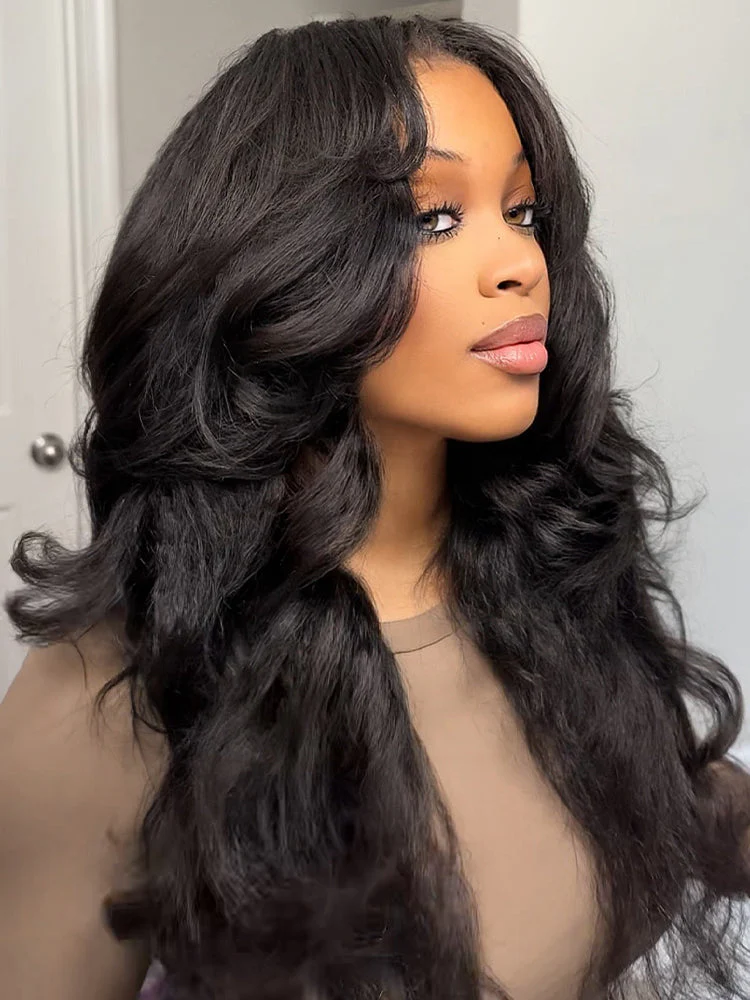 CurlyMe 3 In 1 Half Wig Kinky Straight Glueless Install Half Wig With Draw-string Beginner Friendly - Image 3