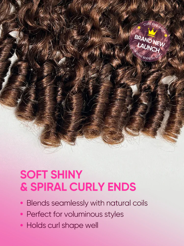 CurlyMe Mocha Mousse Color Burmese Curly Pre-Cut Lace Wear Go Glueless Wig With Elastic Draw-string - Image 8