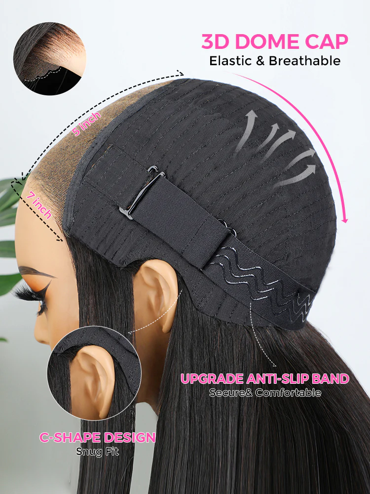 CurlyMe Pre-bleached Knots Wear Go Glueless Wig Pre-cut HD Lace Water Wave Human Hair - Image 6