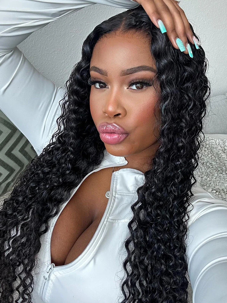 CurlyMe 360 Lace Fit Wig Pre-Bleached Water Wave Human Hair Wear Go Glueless Wig Pre-Plucked - Image 10
