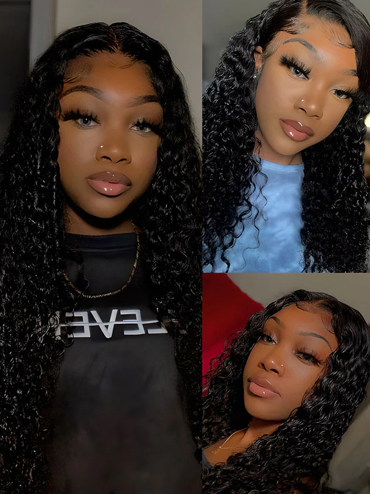CurlyMe 360 Lace Fit Wig Pre-Bleached Water Wave Human Hair Wear Go Glueless Wig Pre-Plucked - Image 11