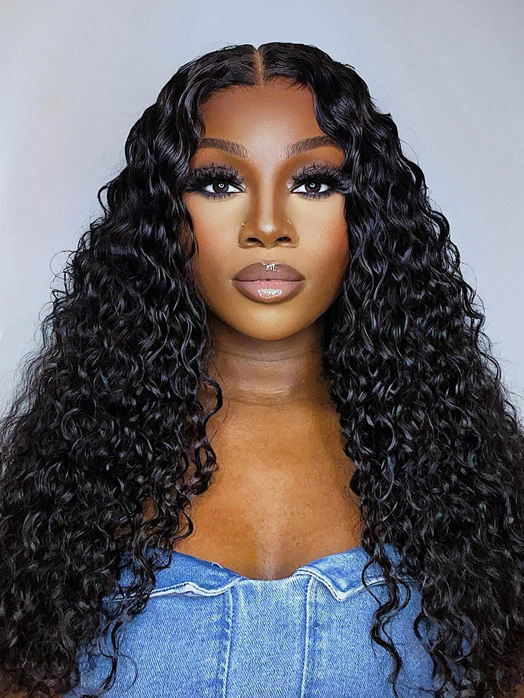 CurlyMe 360 Lace Fit Wig Pre-Bleached Water Wave Human Hair Wear Go Glueless Wig Pre-Plucked - Image 12