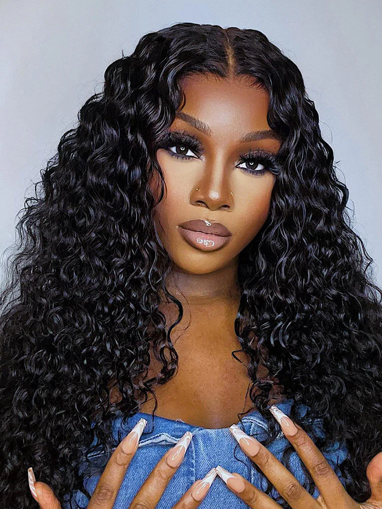 CurlyMe 360 Lace Fit Wig Pre-Bleached Water Wave Human Hair Wear Go Glueless Wig Pre-Plucked - Image 13