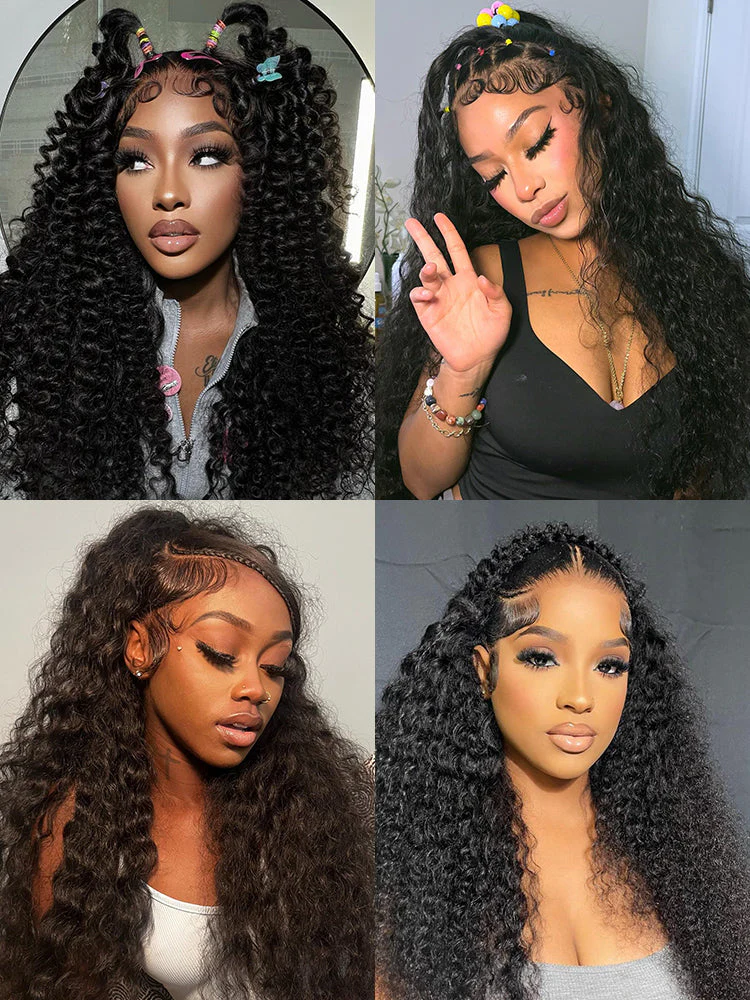 CurlyMe 360 Lace Fit Wig Pre-Bleached Water Wave Human Hair Wear Go Glueless Wig Pre-Plucked - Image 6