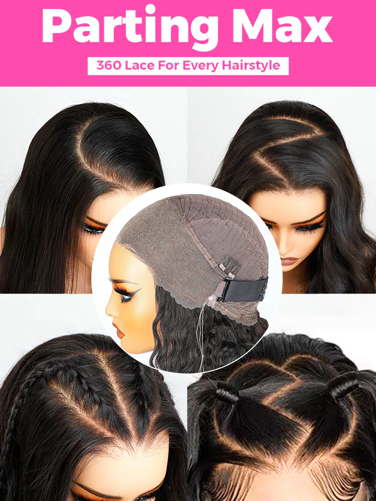 CurlyMe 360 Lace Fit Wig Pre-Bleached Water Wave Human Hair Wear Go Glueless Wig Pre-Plucked - Image 8