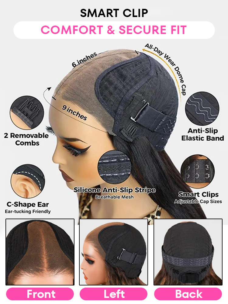 CurlyMe Highlight Balayage Color Body Wave 9x6 T Part Glueless Wig Pre-cut Lace Wear Go Wig - Image 8