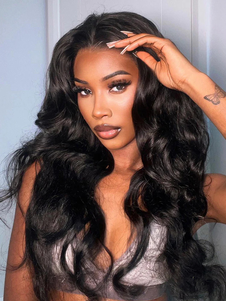 CurlyMe Wear Go Glueless HD Lace Body Wave Human Hair Wigs Pre Cut Lace - Image 2