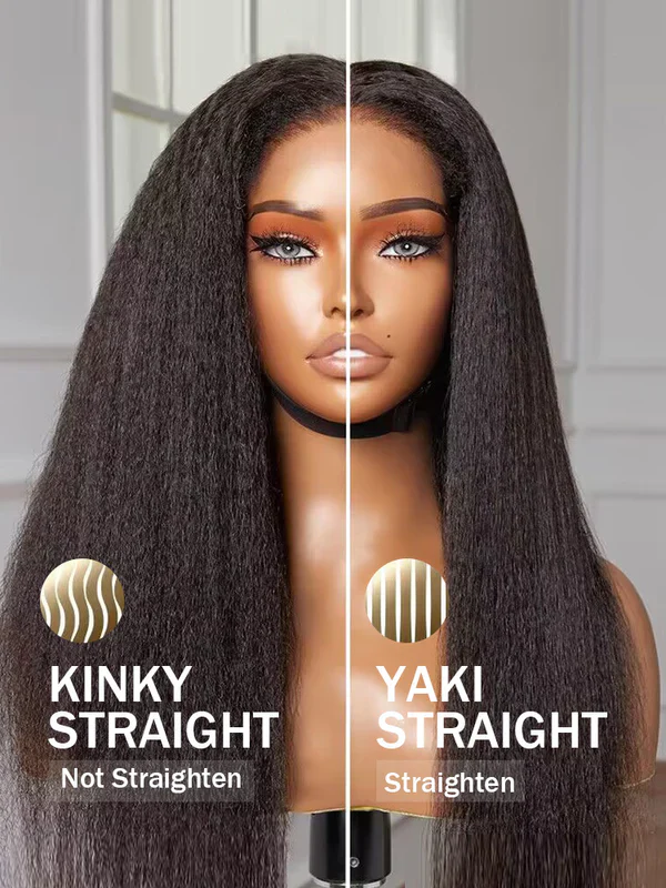 CurlyMe 7x5 HD Lace Glueless Kinky Straight Wig Wear Go Pre Cut Lace Wig - Image 11