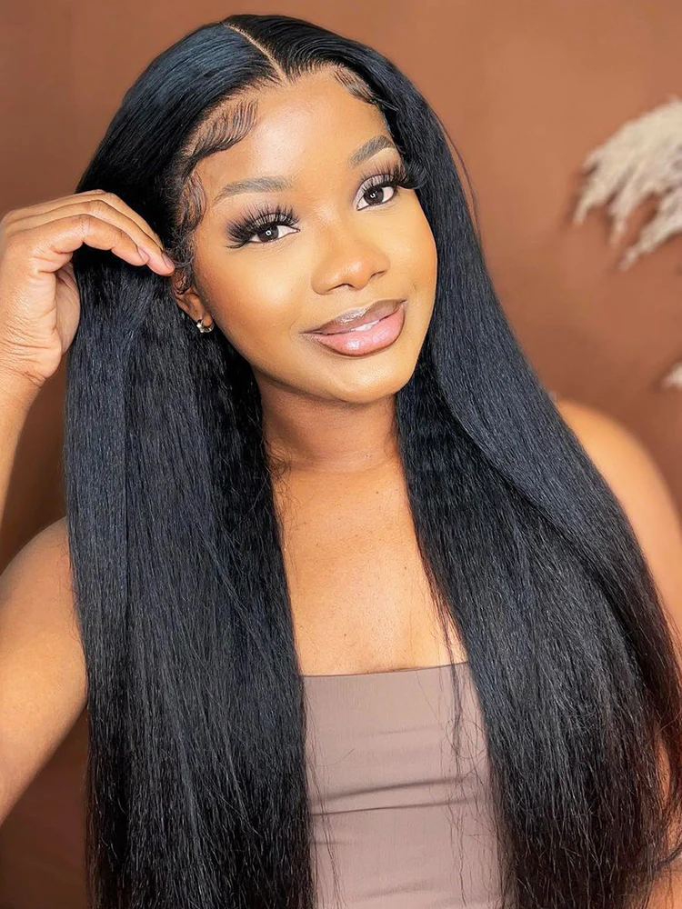 CurlyMe 7x5 HD Lace Glueless Kinky Straight Wig Wear Go Pre Cut Lace Wig - Image 3