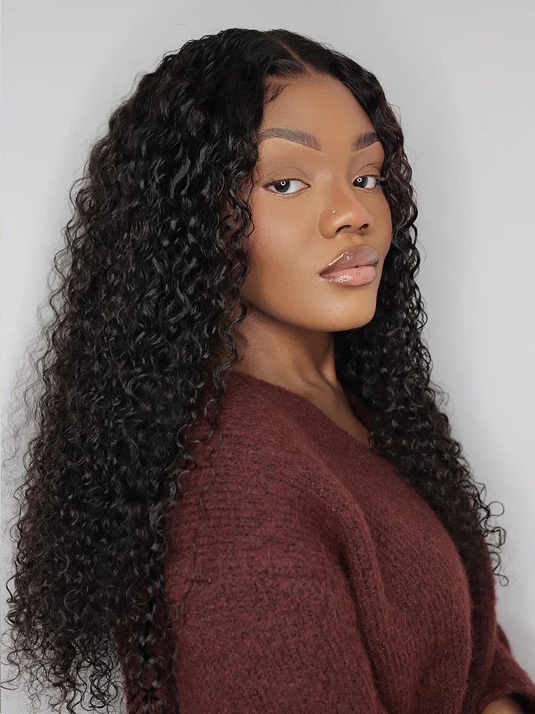 CurlyMe Pre-Cut HD Lace Glueless Water Wave Wig Wear Go Pre Cut Lace Closure Wig - Image 10