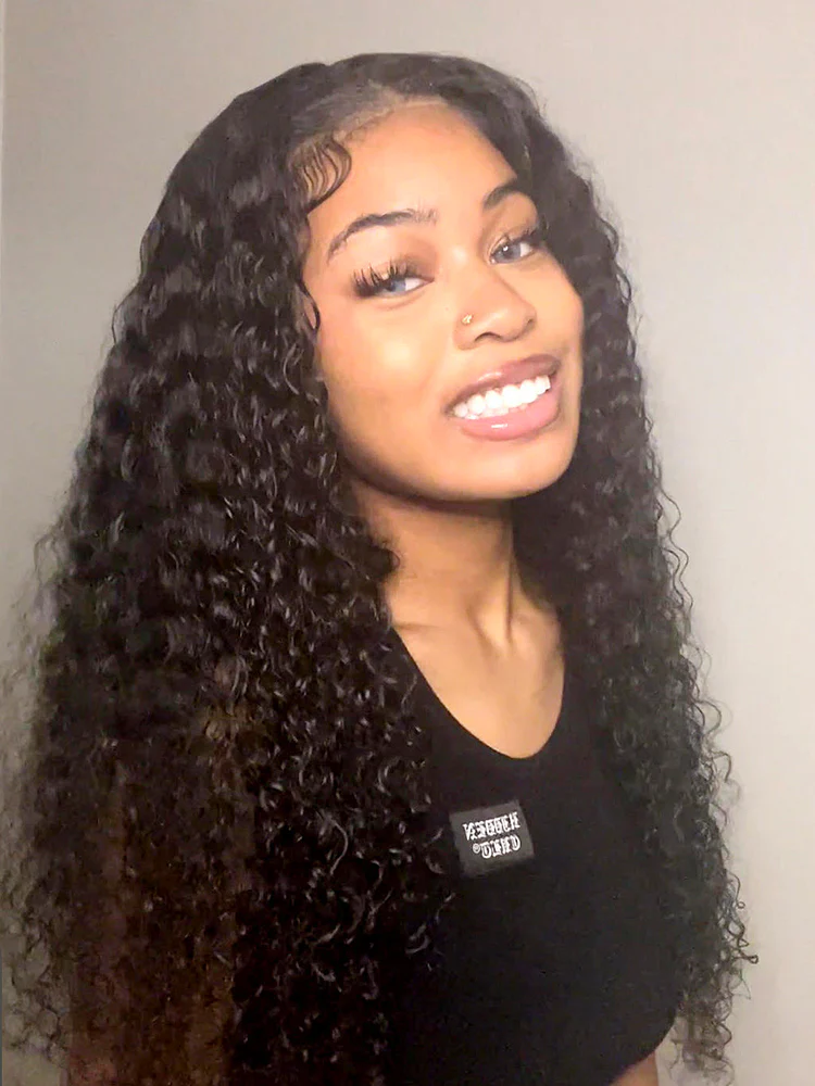 CurlyMe Pre-Cut HD Lace Glueless Water Wave Wig Wear Go Pre Cut Lace Closure Wig - Image 11