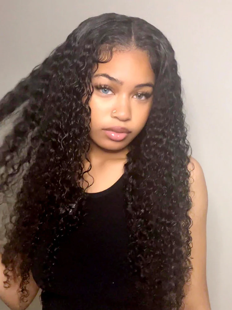 CurlyMe Pre-Cut HD Lace Glueless Water Wave Wig Wear Go Pre Cut Lace Closure Wig - Image 12