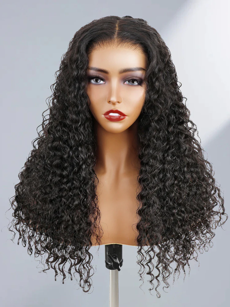 CurlyMe Pre-Cut HD Lace Glueless Water Wave Wig Wear Go Pre Cut Lace Closure Wig - Image 4