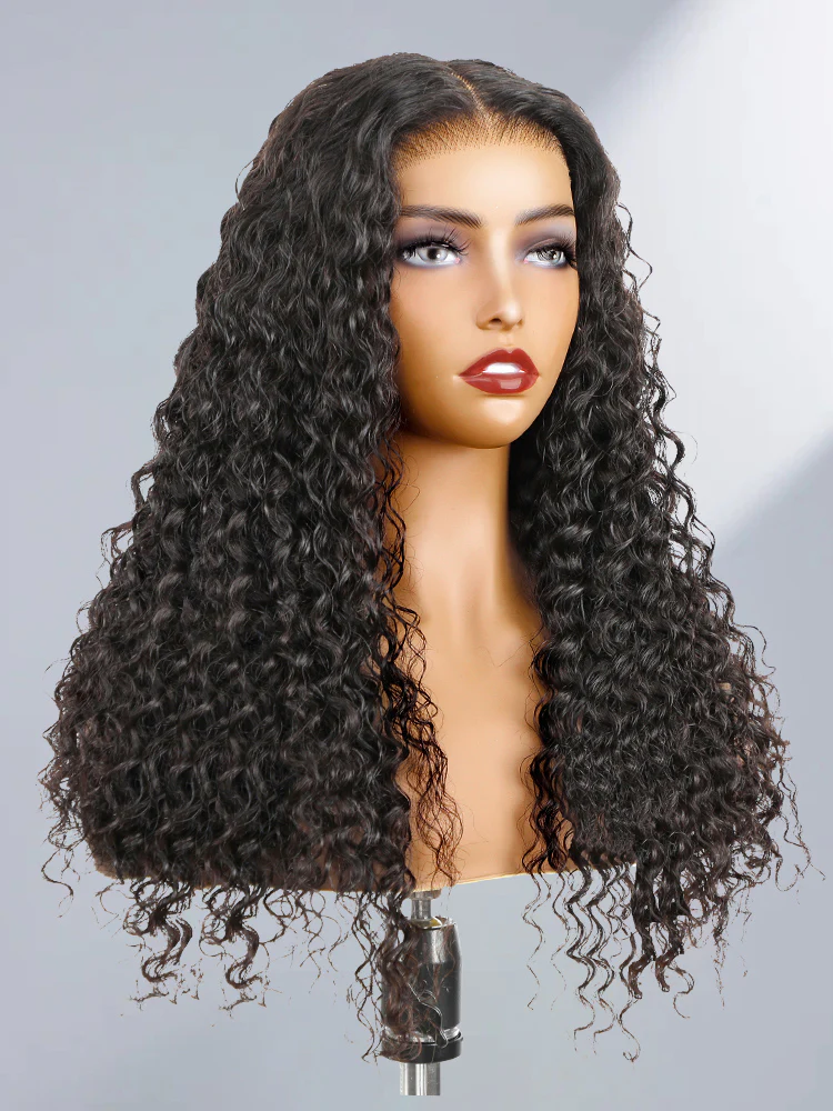 CurlyMe Pre-Cut HD Lace Glueless Water Wave Wig Wear Go Pre Cut Lace Closure Wig - Image 5