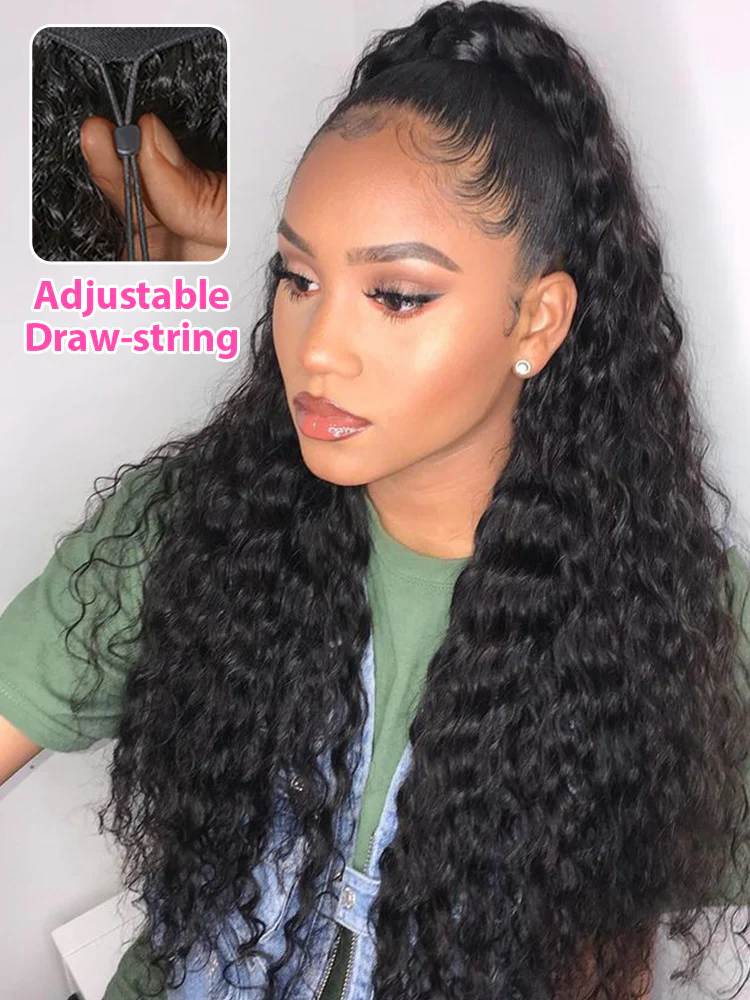 CurlyMe 3 In 1 Half Wig Human Hair Flip Over Wig With Adjustable String Beginner Friendly - Image 14