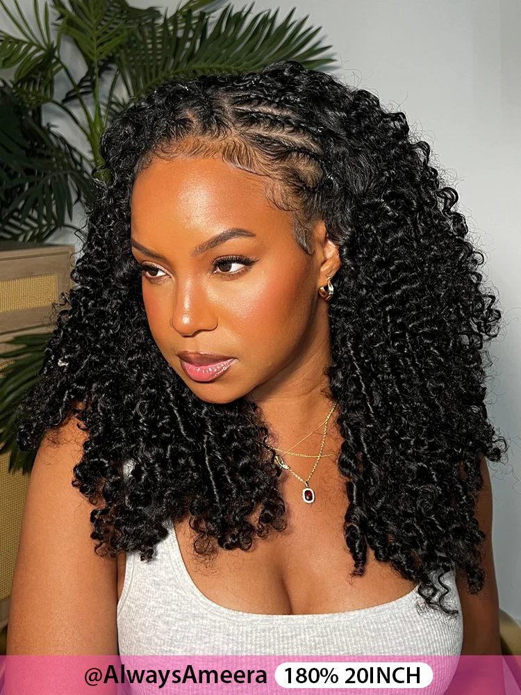 CurlyMe 3 In 1 Half Wig Human Hair Flip Over Wig With Adjustable String Beginner Friendly - Image 2
