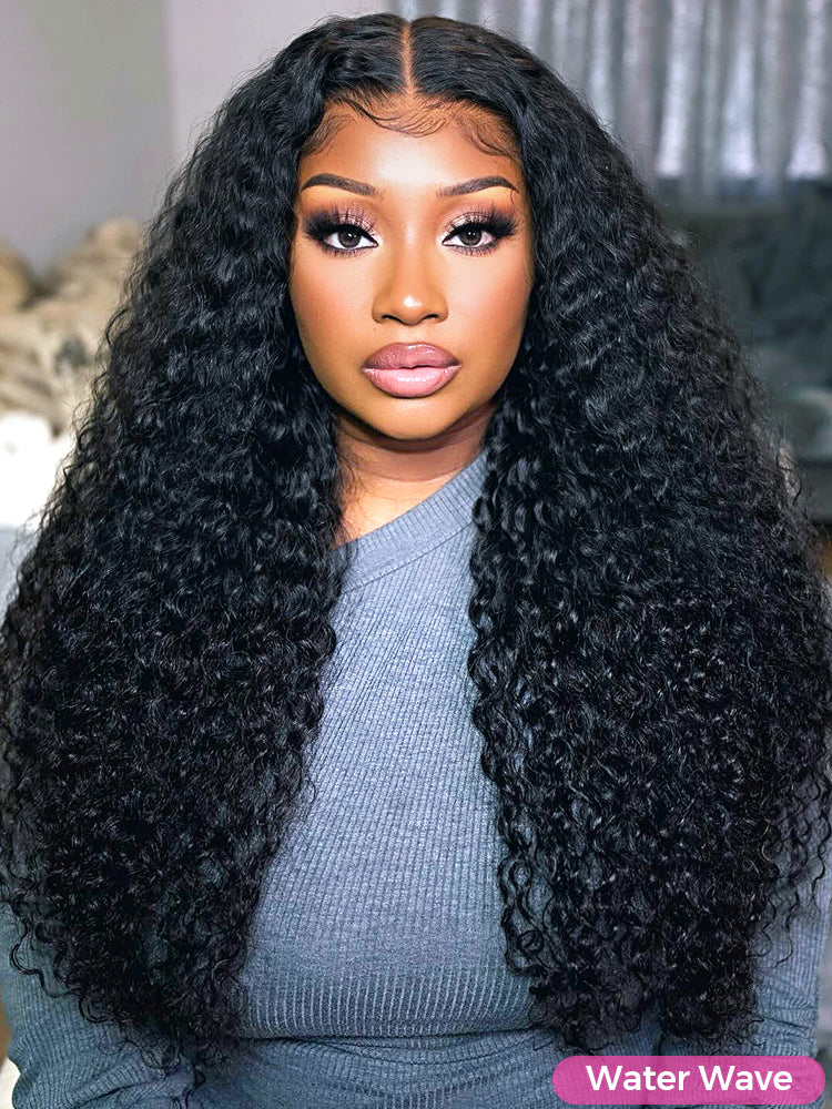 CurlyMe Pre Everything 9x6 HD Lace Front Wig Glueless Wear Go Pre Plucked Natural Black Hair - Image 3