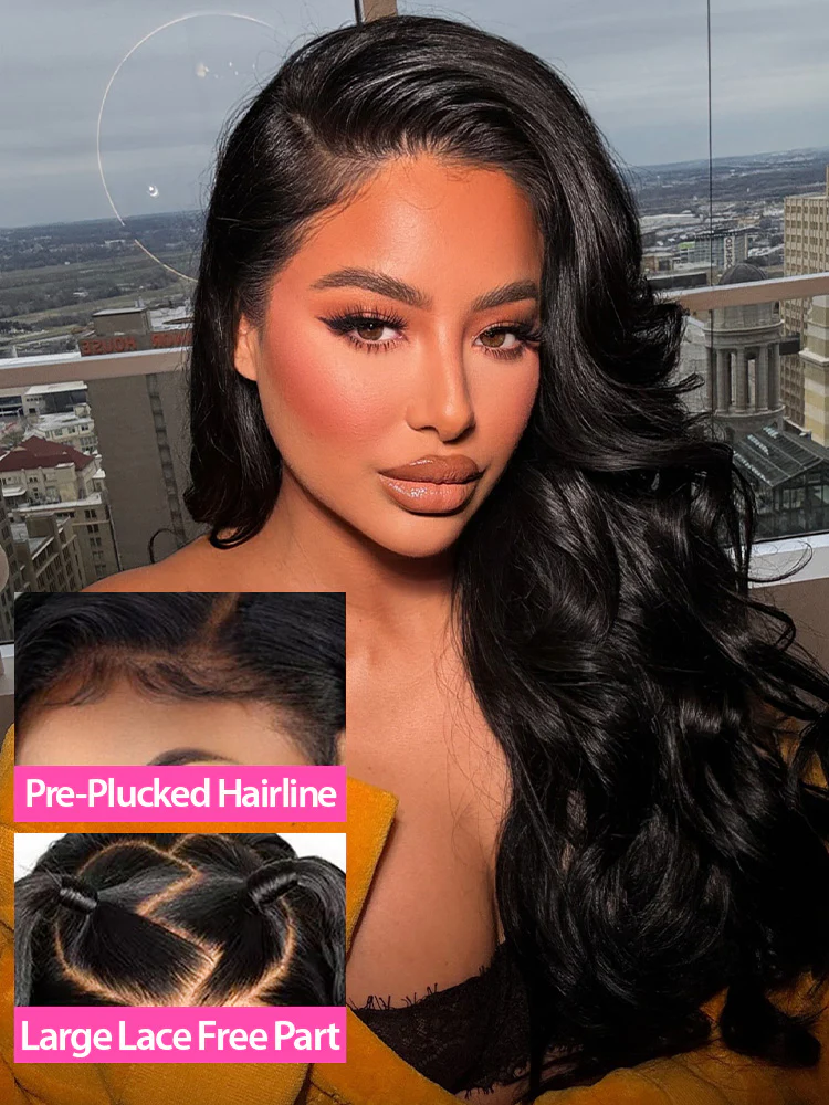 CurlyMe Pre Everything 9x6 HD Lace Front Wig Glueless Wear Go Pre Plucked Natural Black Hair - Image 5