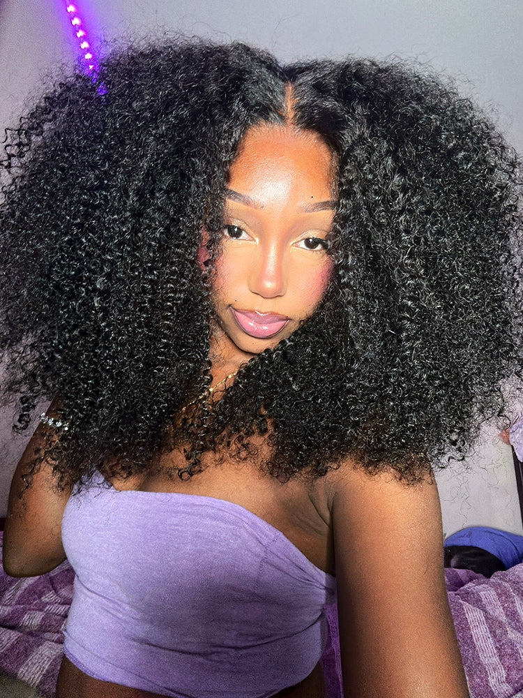 CurlyMe Wear Go Glueless Tiny Knots Pre Bleached Human Hair Wig Very Convenient Beginner Friendly - Image 3