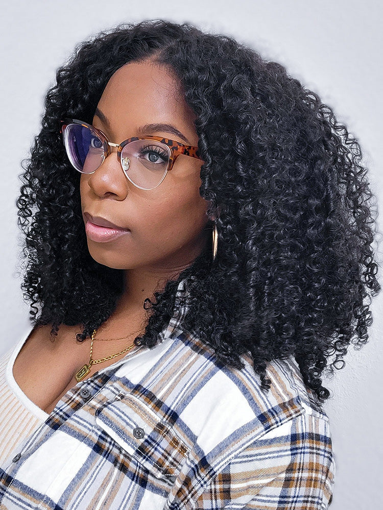 CurlyMe Wear Go Glueless Tiny Knots Pre Bleached Human Hair Wig Very Convenient Beginner Friendly - Image 5