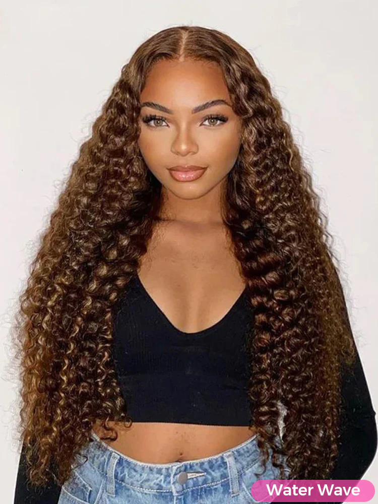 CurlyMe Highlights Ombre Hair Wear Go Glueless Wigs Pre Cut Transparent Lace Wigs - Image 10