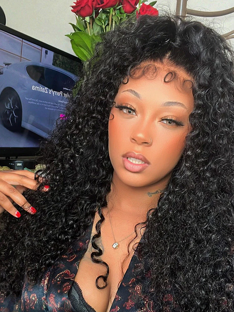 CurlyMe 3C Edges Wear Go Glueless Water Wave Wig With Sweet Curly Babyhair - Image 2