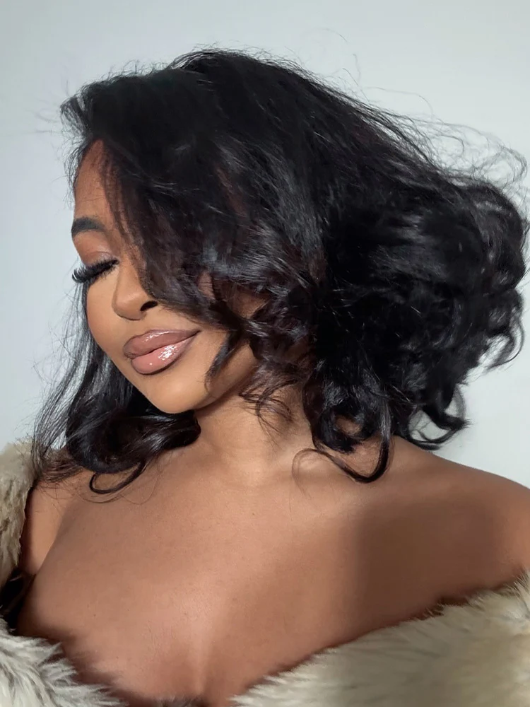 CurlyMe M-Cap 9x6 Blow Out Wear Go Glueless Wig 250% Density Layered Cut HD Lace Wig - Image 5