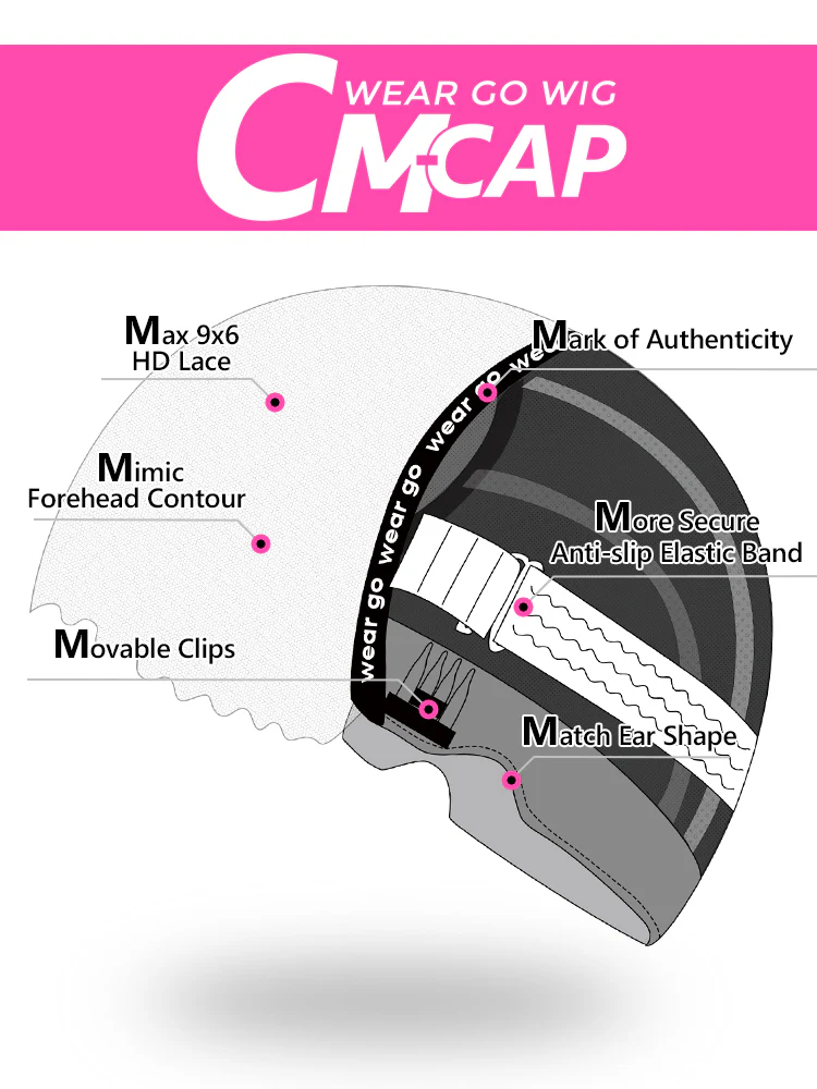 CurlyMe Pre-cut 9x6 Lace M-cap Wear Go Glueless Mini Knots Straight Hair Highlight Wig Pre-plucked - Image 4