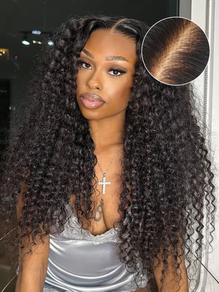 CurlyMe Pre-cut 9x6 Lace M-cap Wear Go Glueless Mini Knots Water Wave Hair HD Lace Front Wig Pre-plucked - Image 10